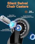 Office Chair Replacement Rubber Wheels - 5 Pack