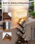 6-Tier Tree Bookshelf with Light and Storage