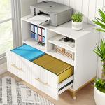 White Lateral File Cabinet with Adjustable Rod