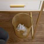 Martha Stewart Ryder Gold Mesh Trash Can, 4.5 Gallon