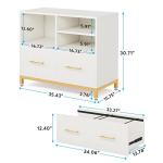 White Lateral File Cabinet with Adjustable Rod