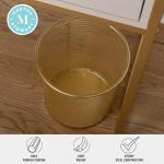 Martha Stewart Ryder Gold Mesh Trash Can, 4.5 Gallon