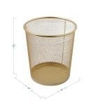 Martha Stewart Ryder Gold Mesh Trash Can, 4.5 Gallon