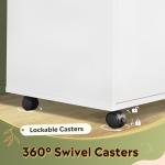 DEVAISE Mobile 3-Drawer White File Cabinet