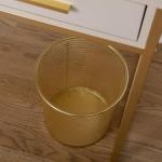 Martha Stewart Ryder Gold Mesh Trash Can, 4.5 Gallon