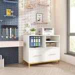 White Lateral File Cabinet with Adjustable Rod