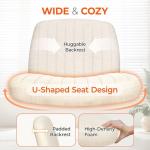 Beige Criss Cross Swivel Chair with Wheels