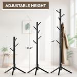 Hupmad Adjustable Wooden Tree Coat Rack Stand