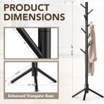Hupmad Adjustable Wooden Tree Coat Rack Stand