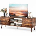 Modern Mid-Century TV Stand with Storage Cabinets