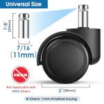 Heavy Duty Office Chair Wheels Set of 5