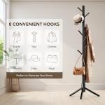 Hupmad Adjustable Wooden Tree Coat Rack Stand