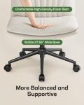 Light Beige Armless Office Desk Chair with Wheels