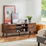 Modern Mid-Century TV Stand with Storage Cabinets