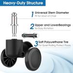 Heavy Duty Office Chair Wheels Set of 5