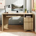 Bestier 55-Inch Modern Computer Desk with Outlet