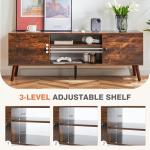 Modern Mid-Century TV Stand with Storage Cabinets