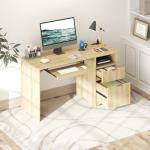 Bestier 55-Inch Modern Computer Desk with Outlet
