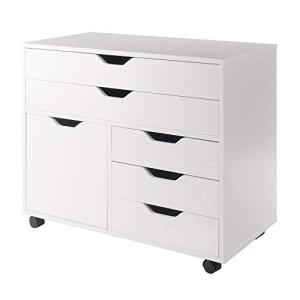 Winsome Halifax 3-Section Mobile Storage Cabinet, White