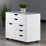 Winsome Halifax 3-Section Mobile Storage Cabinet, White