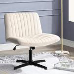 PUKAMI Modern Criss Cross Desk Chair in Beige