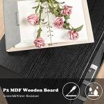 VINGLI Black Wood Mobile File Cabinet with Shelves