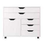 Winsome Halifax 3-Section Mobile Storage Cabinet, White