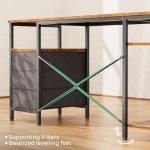 L-Shaped Desk with Power Outlets and Storage