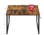 40-Inch Rustic Brown Computer Desk for Small Spaces