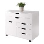 Winsome Halifax 3-Section Mobile Storage Cabinet, White