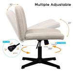 PUKAMI Modern Criss Cross Desk Chair in Beige