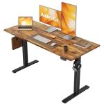 Height Adjustable Electric Standing Desk, Rustic Brown