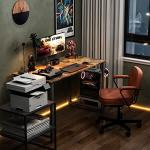 40-Inch Rustic Brown Computer Desk for Small Spaces
