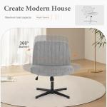 Modern Adjustable Armless Desk Chair - Grey