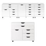 Winsome Halifax 3-Section Mobile Storage Cabinet, White