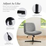 Modern Adjustable Armless Desk Chair - Grey