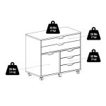 Winsome Halifax 3-Section Mobile Storage Cabinet, White