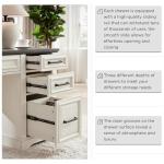 58" Farmhouse Executive Desk with Drawers and Cabinet