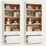 Tribesigns 5-Shelf Tall Bookcase with Drawer