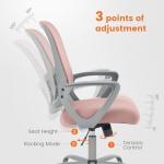 Ergonomic Pink Office Chair with Lumbar Support