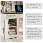 58" Farmhouse Executive Desk with Drawers and Cabinet