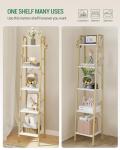Hzuaneri 5-Tier Corner Ladder Shelf with Hooks