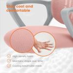 Ergonomic Pink Office Chair with Lumbar Support