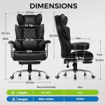 Ergonomic Gaming Chair with Lumbar Support and Footrest