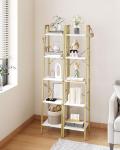 Hzuaneri 5-Tier Corner Ladder Shelf with Hooks