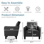 Set of 2 Black Faux Leather Accent Chairs