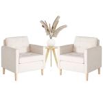 Mid Century Modern Upholstered Accent Chairs - Set of 2