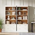 Tribesigns 5-Shelf Tall Bookcase with Drawer