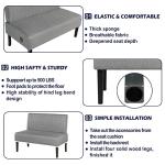 Grey Mini Armless Loveseat Sofa with USB Port