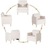 Mid Century Modern Upholstered Accent Chairs - Set of 2